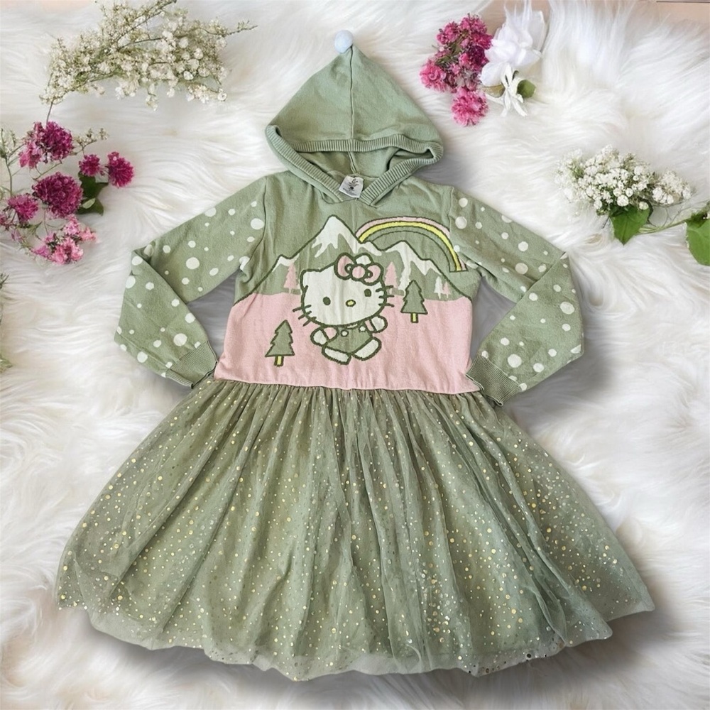 Hello Kitty Green and Pink Polka Dot Costume